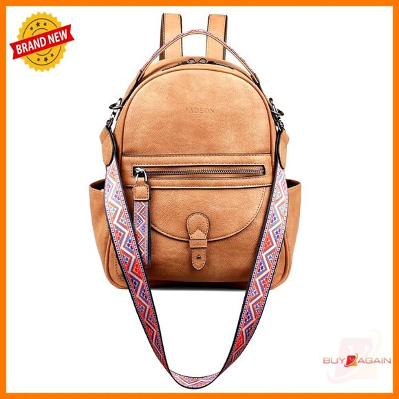 Mini Leather Backpack Purse, Waterproof Small Shoulder Bag with Multiple Pockets main image 5